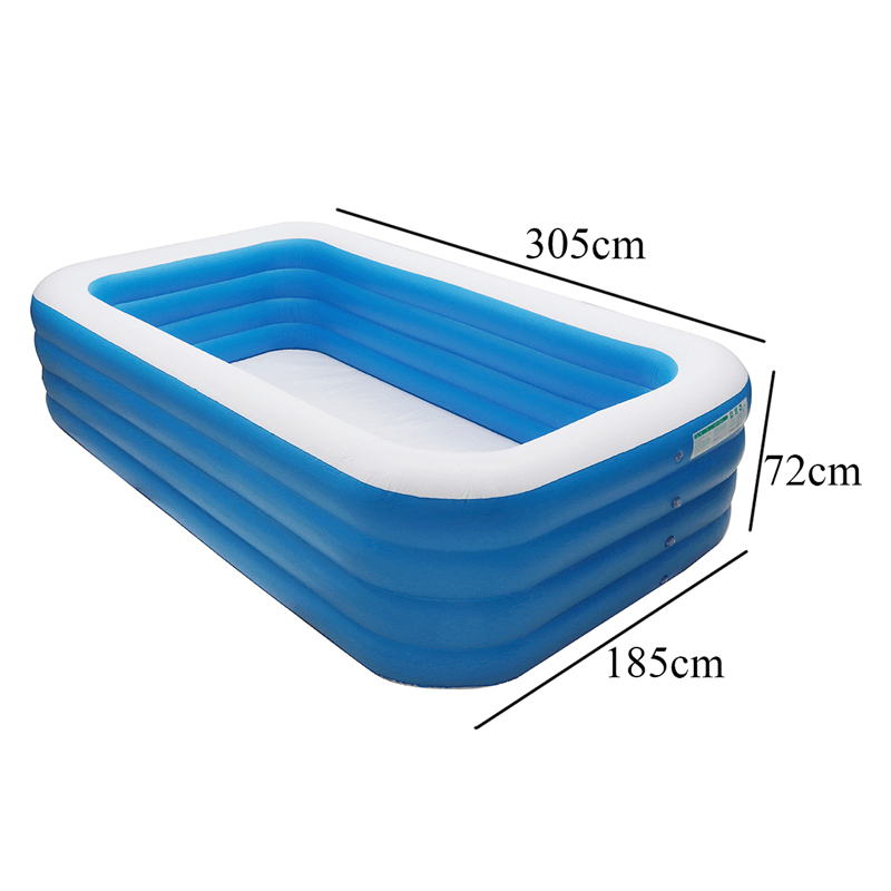 305*185*72Cm Inflatable Swimming Pool Outdoor Garden Swimming Pool Portable Inflatable Pool - MRSLM