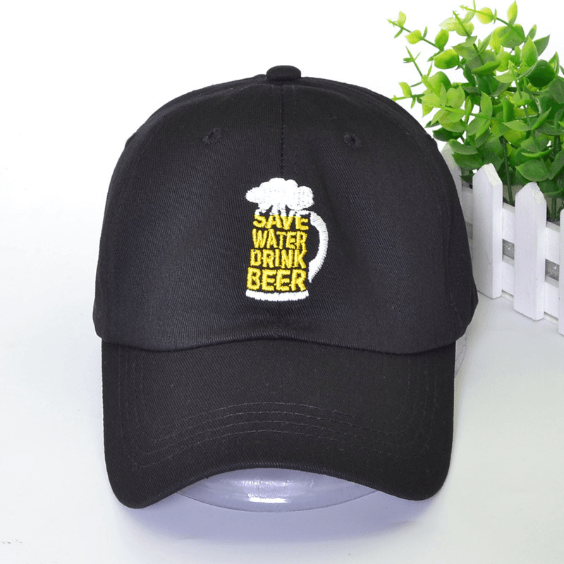 Letter Embroidery Baseball Hat Spring and Summer Student Beer Mug - MRSLM