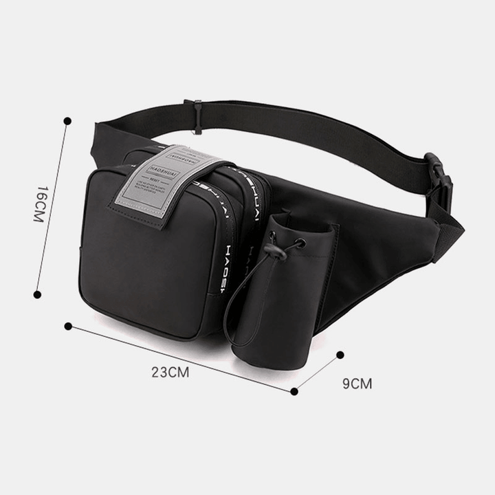 Men Casual Bottle Solid Bum Bag Sling Bag Shoulder Bag Chest Bag Waist Bag - MRSLM