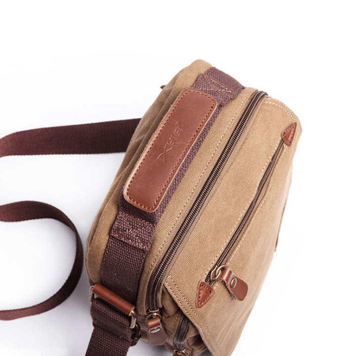 Men Canvas Handbag Ipad Bag Outdoor Crossbody Bag - MRSLM