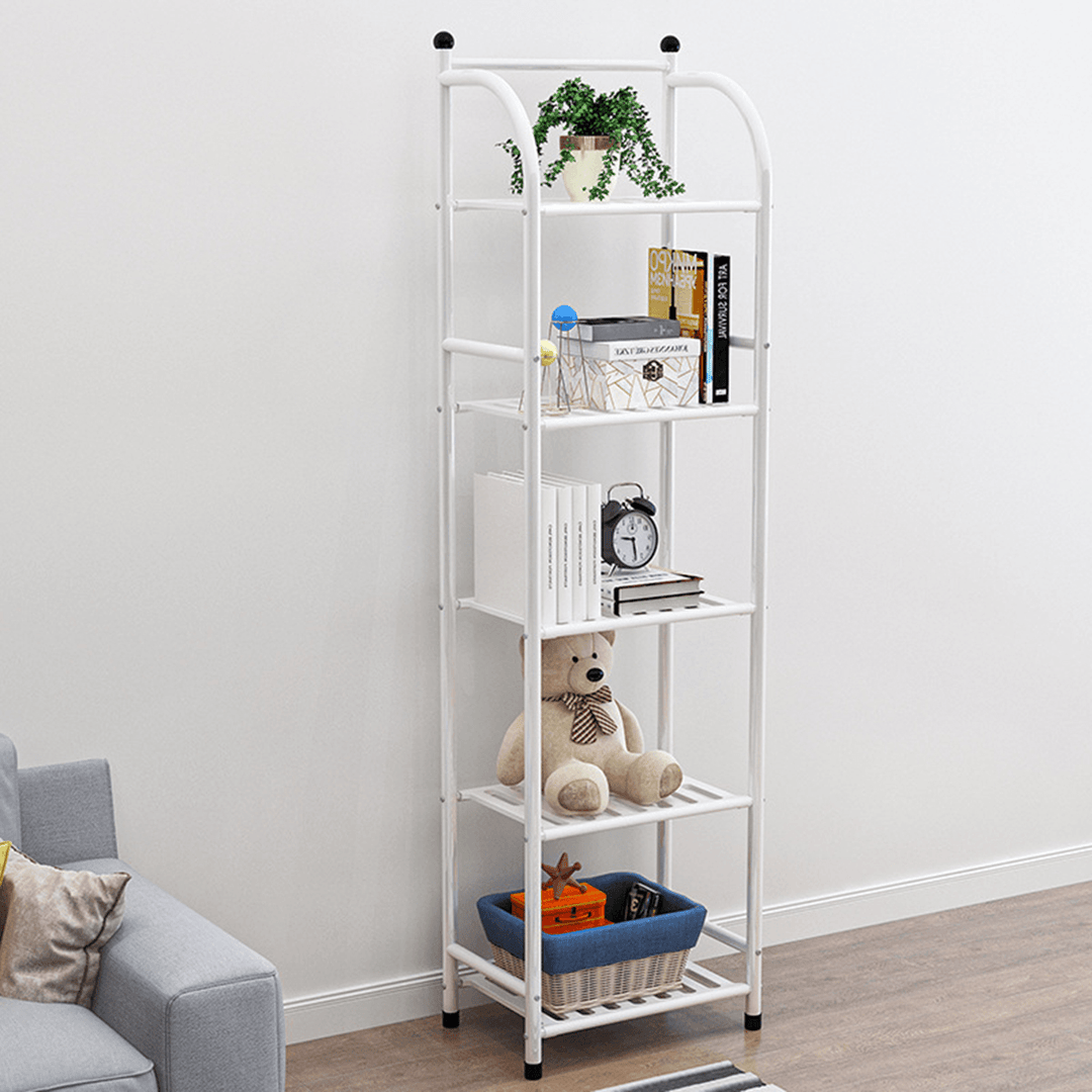 5 Layers Iron Art Shelf Landing Storage Rack for Kitchen Bedroom Bathroom Storage Shelf Home Furniture Supplies - MRSLM