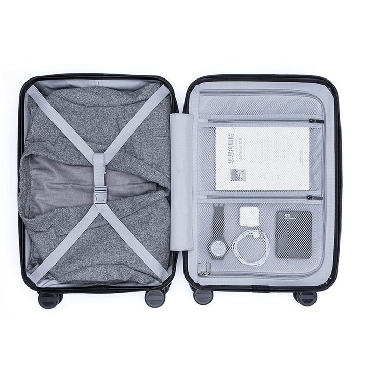 90FUN 36L 20Inch Suitcase Double TSA Lock Carry on Luggage 360° Universal Wheel Case from for Travel Business - MRSLM