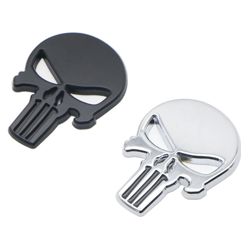 Skull Car Sticker Metal Modified Body Sticker - MRSLM