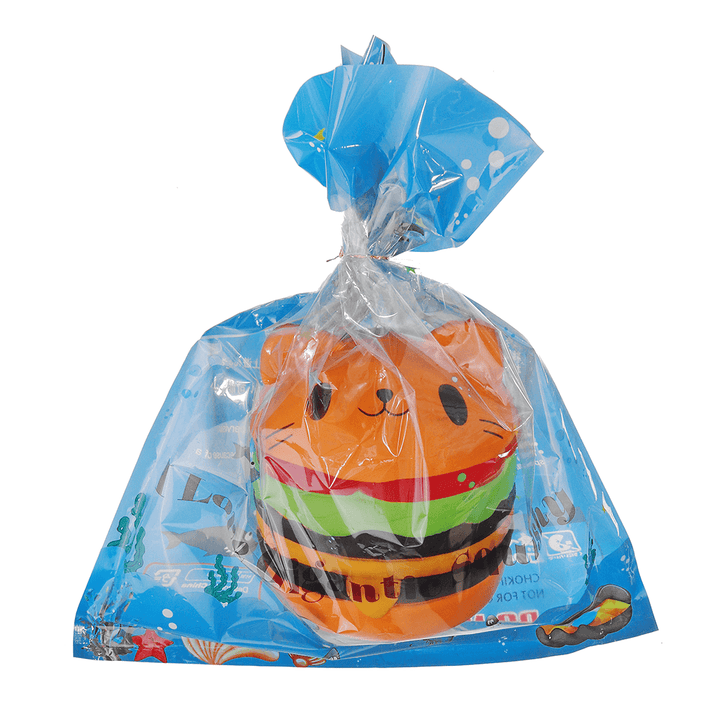 Sanqi Elan Huge Cat Burger Squishy 8.66'' Humongous Jumbo 22CM Soft Slow Rising with Packaging Gift Giant Toy - MRSLM