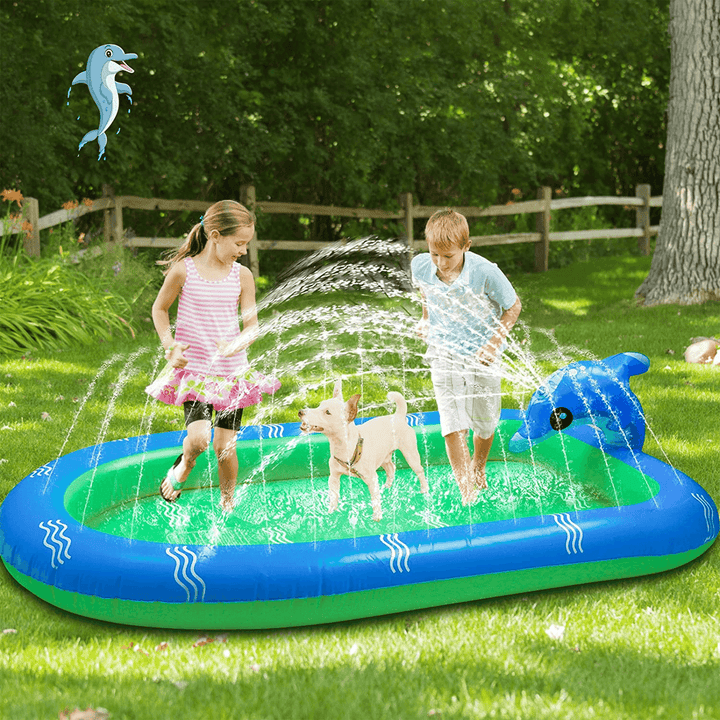 Dolphin Inflatable Water Jet Game Pool Lawn Game Pool - MRSLM