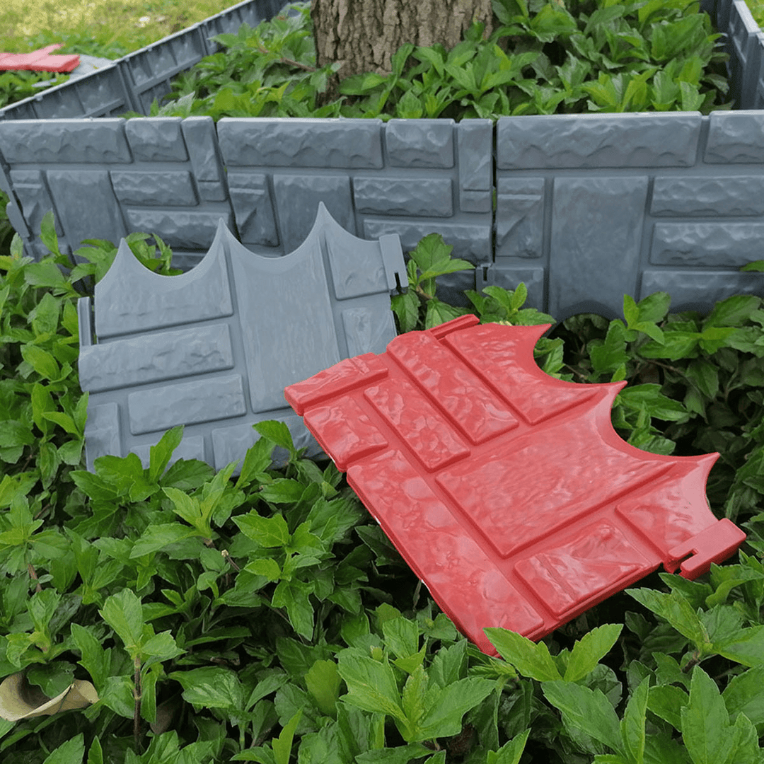 5PCS Plastic Garden Fence Panels Garden Fencing Lawn Edging Plant Border Fence - MRSLM