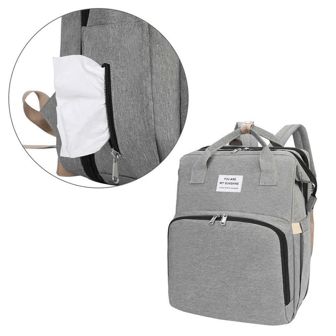 Portable Diaper Bag Folding Baby Travel Large Backapack Outdoor Foldable Baby Bed Mommy Bags - MRSLM