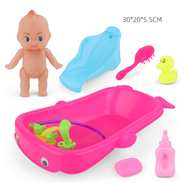 Baby Playing in Water Tub with Bath Toys - MRSLM