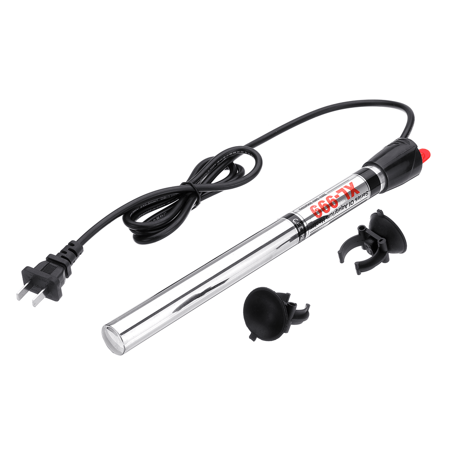 100W/200W Submersible Stainless Steel Water Heater Rod Aquarium Fish Tank 220V - MRSLM