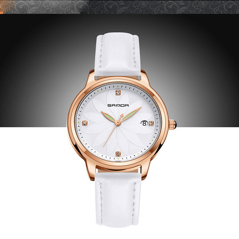 SANDA Elegant Design Ladies Wrist Watch Date Display Quartz Watch - MRSLM