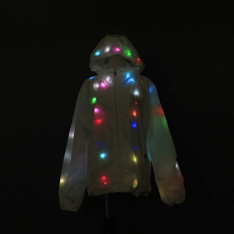 Colorful Leds Halloween Party Light Abrigo Chaqueta Cool Clothing Dance Coat - MRSLM