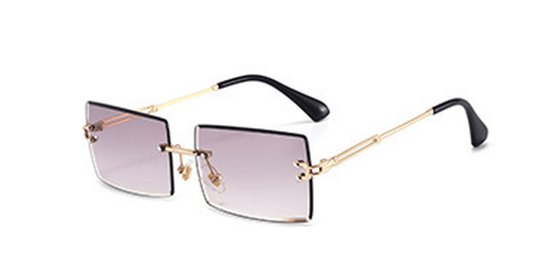 Trendy Frameless Female Fashion Street Shooting with Anti-Uv Sunglasses - MRSLM