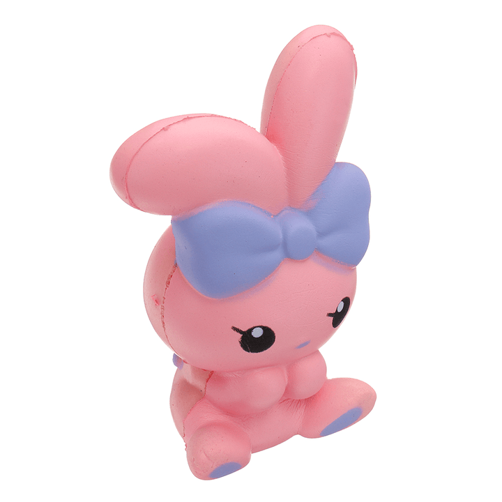 Jumbo Bowknot Rabbit Squishy Slow Rising House Play Toy 8*6*13Cm with Packing Bag - MRSLM