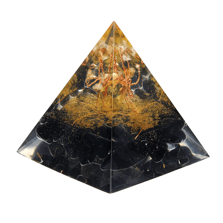 Orgone Pyramid Energy Generator Tower Home Reiki Healing Crystal 60X56X56Mm Decorations - MRSLM