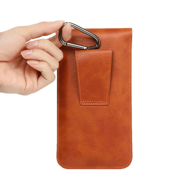 Universal PU Leather Waist Bag Suspensible Outdoor Pouch for Iphone&Samsung - MRSLM