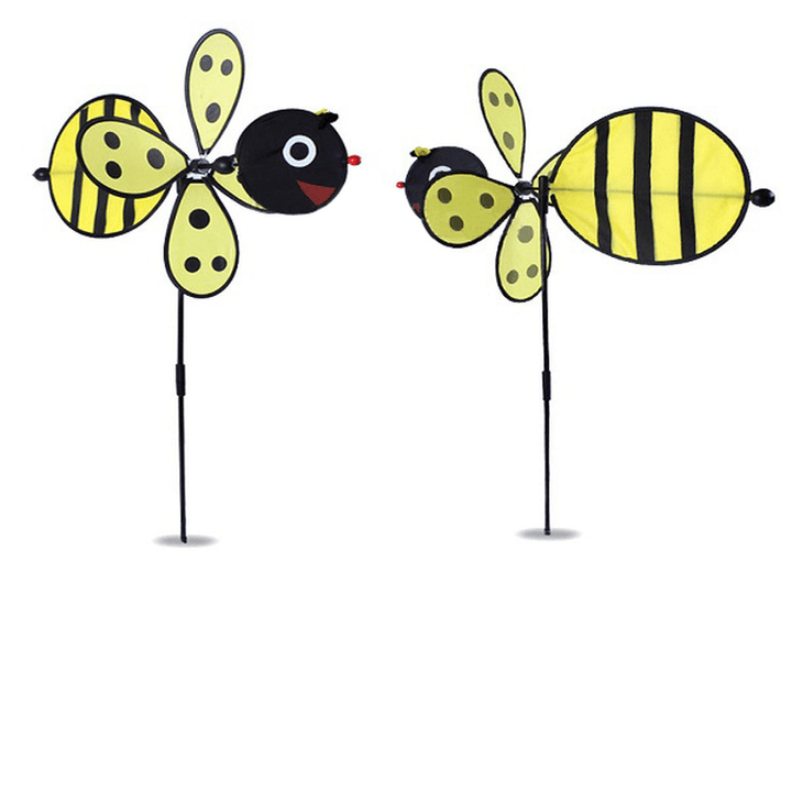 Windmill Red Ladybug and Yellow Bee Design Windmill Children Garden Decoration - MRSLM