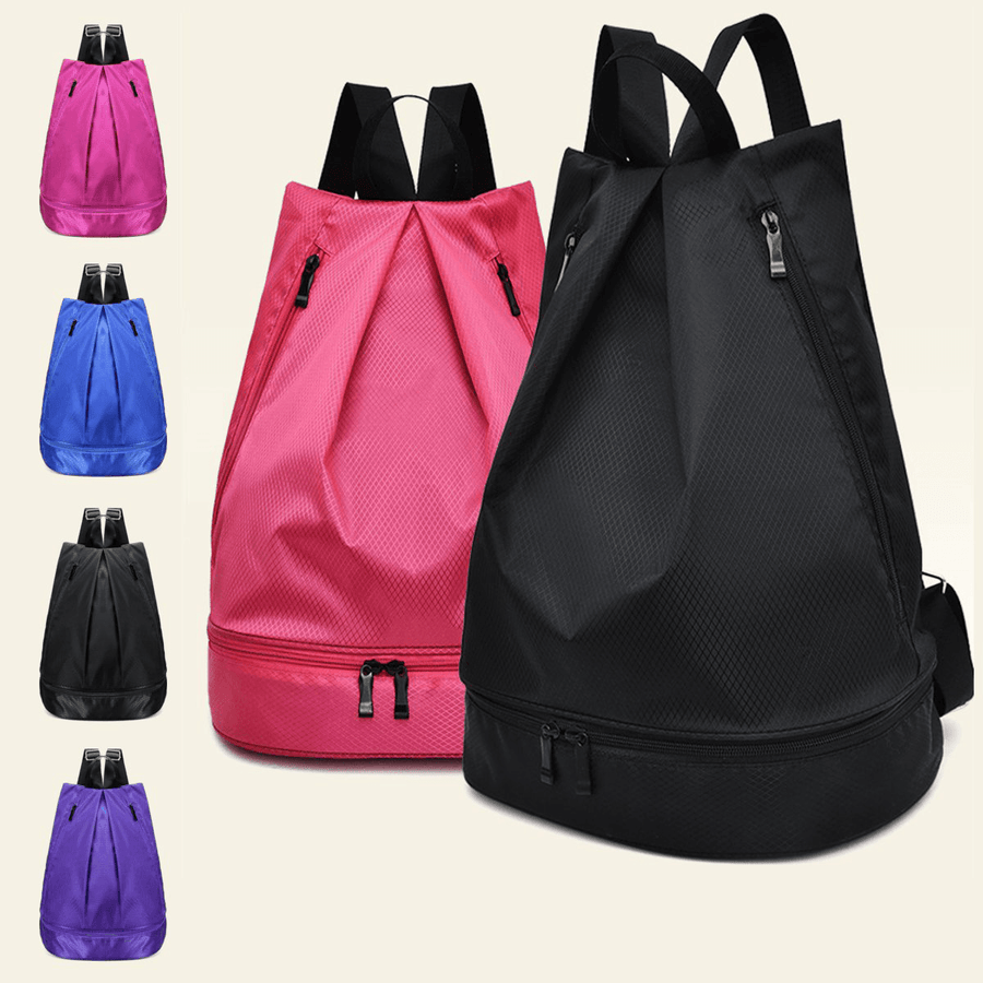 Nylon Dry Wet Clothes Separation Gym Training Yoga Shoe Bags Waterproof Hiking Storage Backpack Men Women - MRSLM