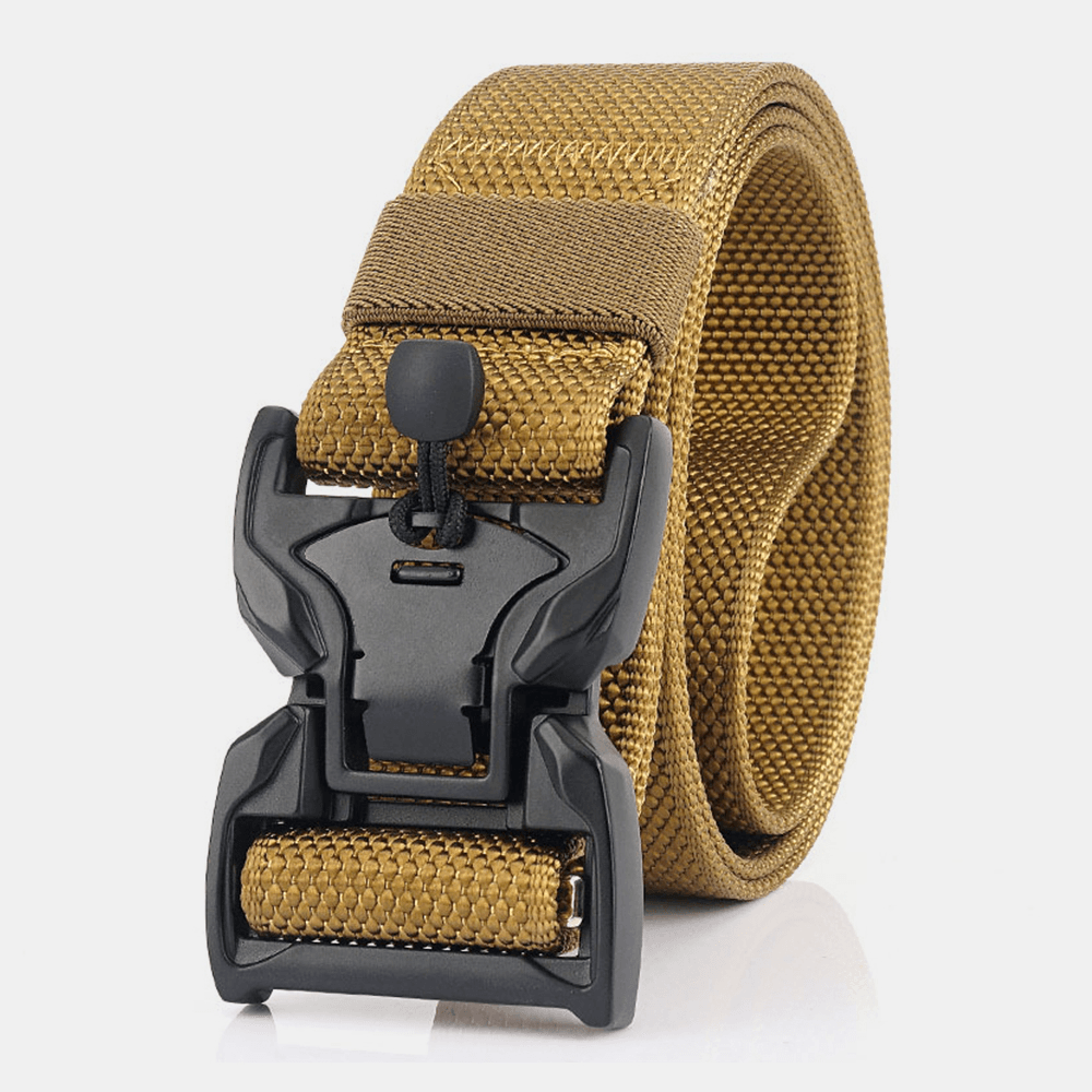 Men Nylon Braided 125Cm Magnet Quick Release Buckle Wear-Resistant Outdoor Military Training Tactical Belts - MRSLM