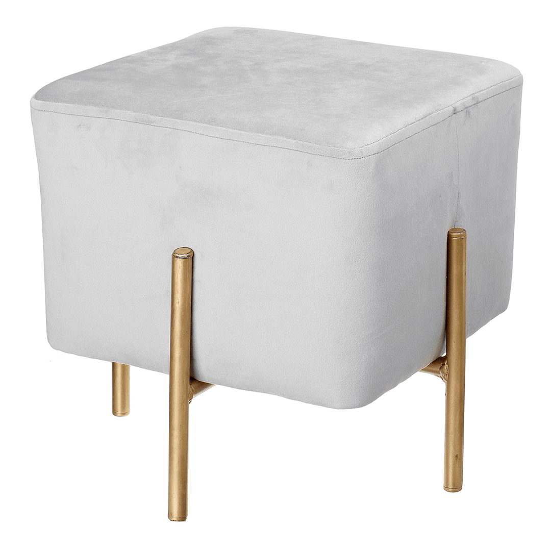 Velvet Cubic Stool Fabric Shoe Bench Seat Stool Modern Chair Ottomans Sofa Footstool Home Doorway Clothing Store Furniture Decoration - MRSLM