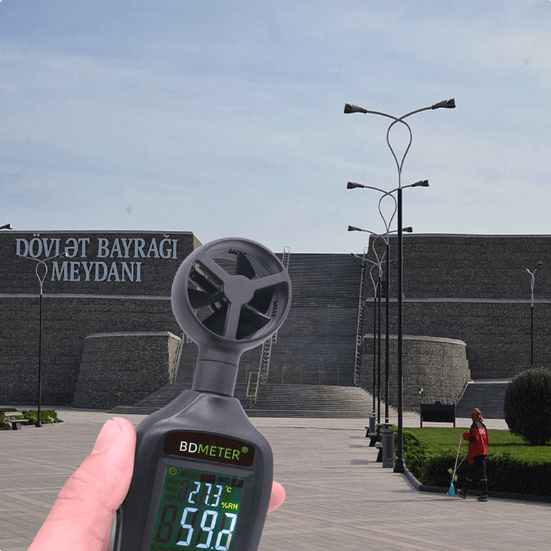 BDMETER TDC805 Handheld Digital Anemometer High-Precision Digital Wind Speed Tester Temperature Meter - MRSLM