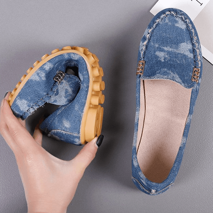 Women Stricing Non Slip Soft Sole Casual Slip on Loafers - MRSLM