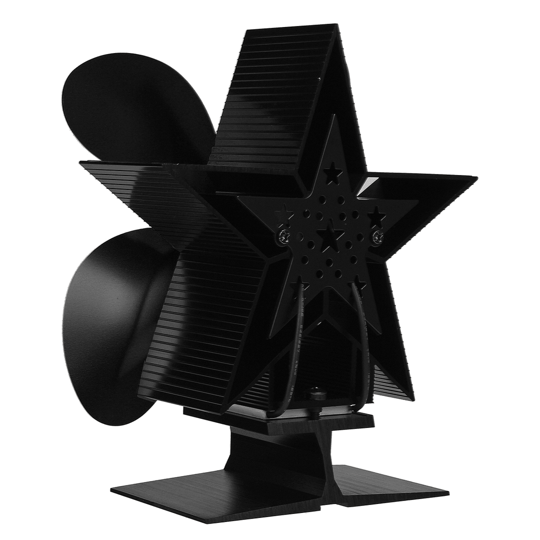 1350RPM 4 Leaves Stove Fan Heat Powered Motor Energy Saving Fireplace Ecofan Kit - MRSLM