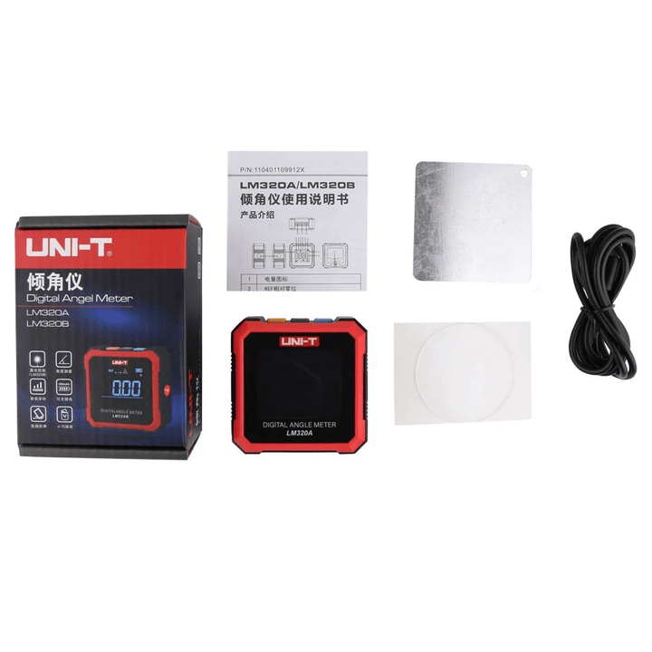 UNI-T LM320B Dual Laser Digital Protractor 4*90° Inclinometer 4-Sided Magnetic Bottom Angle Gauge Level Meter Measuring Tools - MRSLM