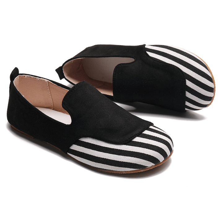 Women Casual Suede Stitching Slip on Flats - MRSLM