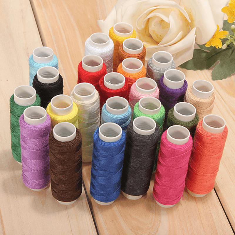 24 Color Cotton Sewing Thread Spools Sewing Machine Accessories - MRSLM