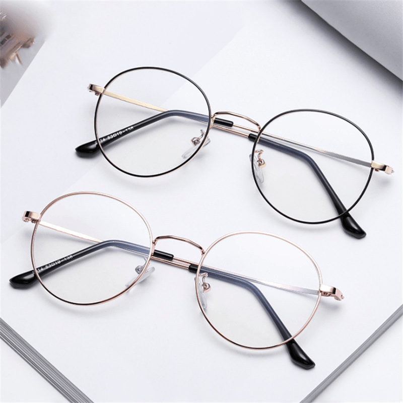 New Style Flat Mirror Full Frame Myopia Glasses Female round Glasses Frame - MRSLM