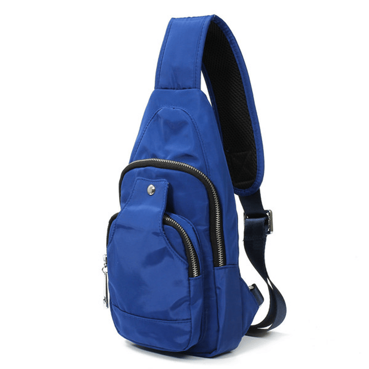 Women Men Nylon Chest Bags Sports Waterproof Crossbody Bags Casual Outdoor Bags - MRSLM