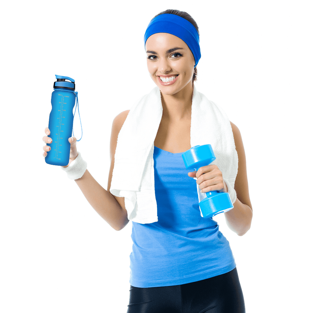 1L Water Bottle BPA Free Leak Proof Flip Top Sport Bike Drinking Bottle Outdoor Cycling Camping - MRSLM