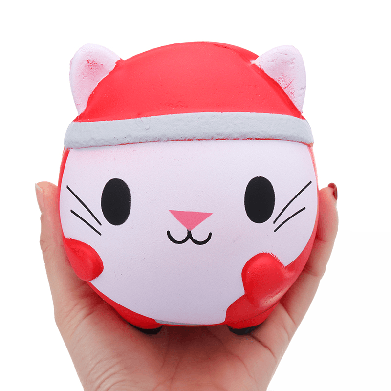 Chameleon Christmas Cat Doll Squishy 12X10X10Cm Slow Rising with Packaging Collection Gift Soft Toy - MRSLM