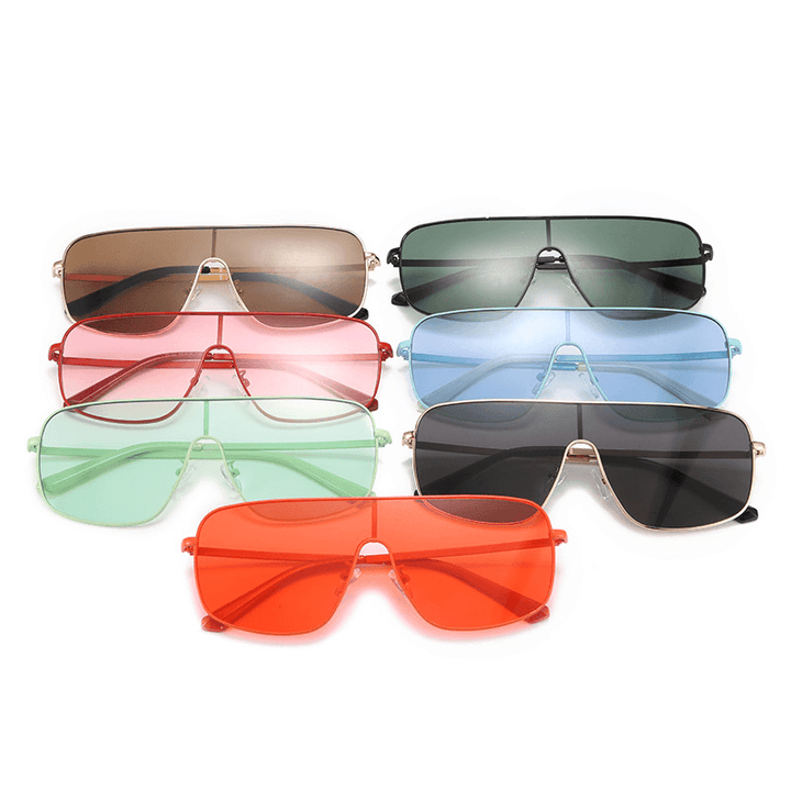 One-Piece Sunglasses Female Personality Color Glasses Ins Street Fashion Trendy Sunglasses - MRSLM