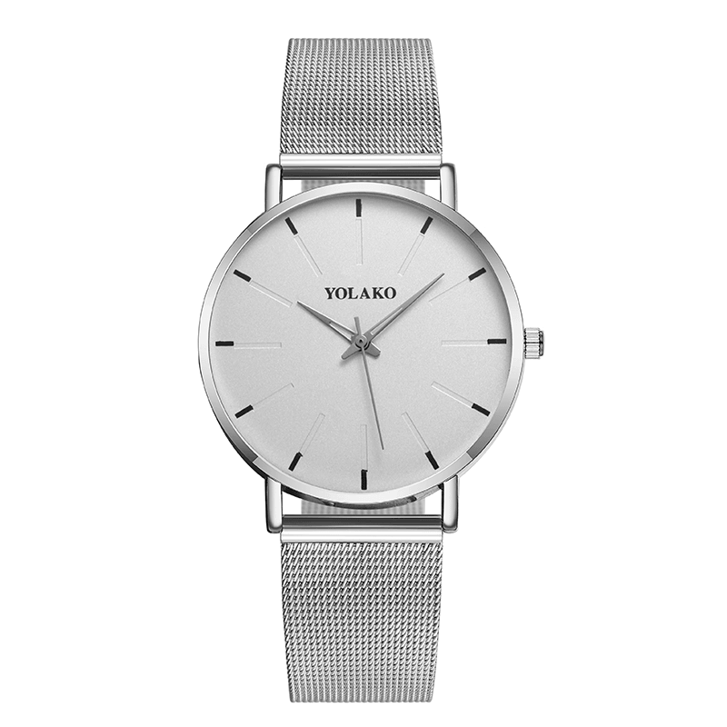 Fashion Mesh Steel Strap Causal Style Simple Dial Men Watch Quartz Watch - MRSLM