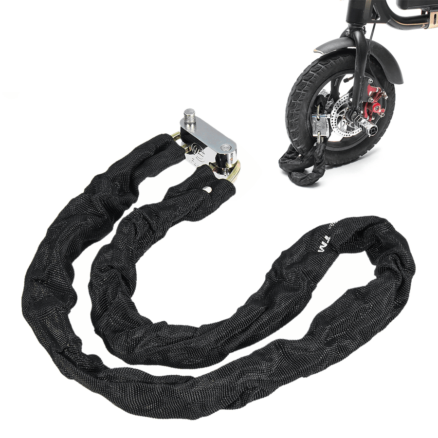 BIKIGHT 1.8M Metal Chain Lock Outdoor Motorbike Bicycle Scooter Padlock Cycling E-Bike Lock - MRSLM