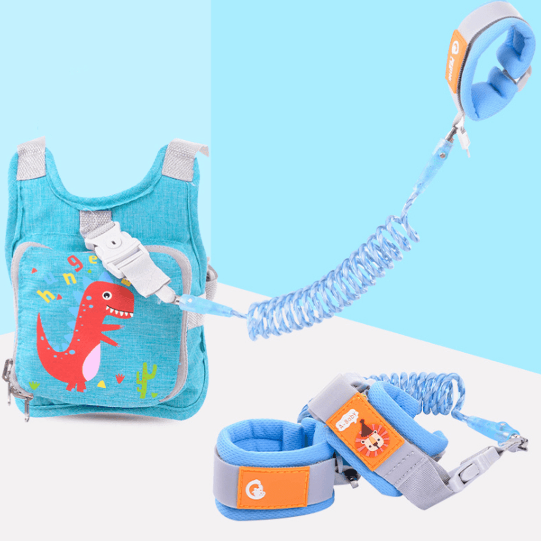 Reflective anti Lost Device Travel Child Safety Harness Leash Bag Wristband Belt Baby Kids Safety Harness Rope - MRSLM