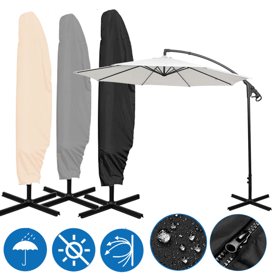 80X45Inch Outdoor Garden Parasol Cover Waterproof Anti-Uv Rain Resistant Umbrella Storage Bag - MRSLM