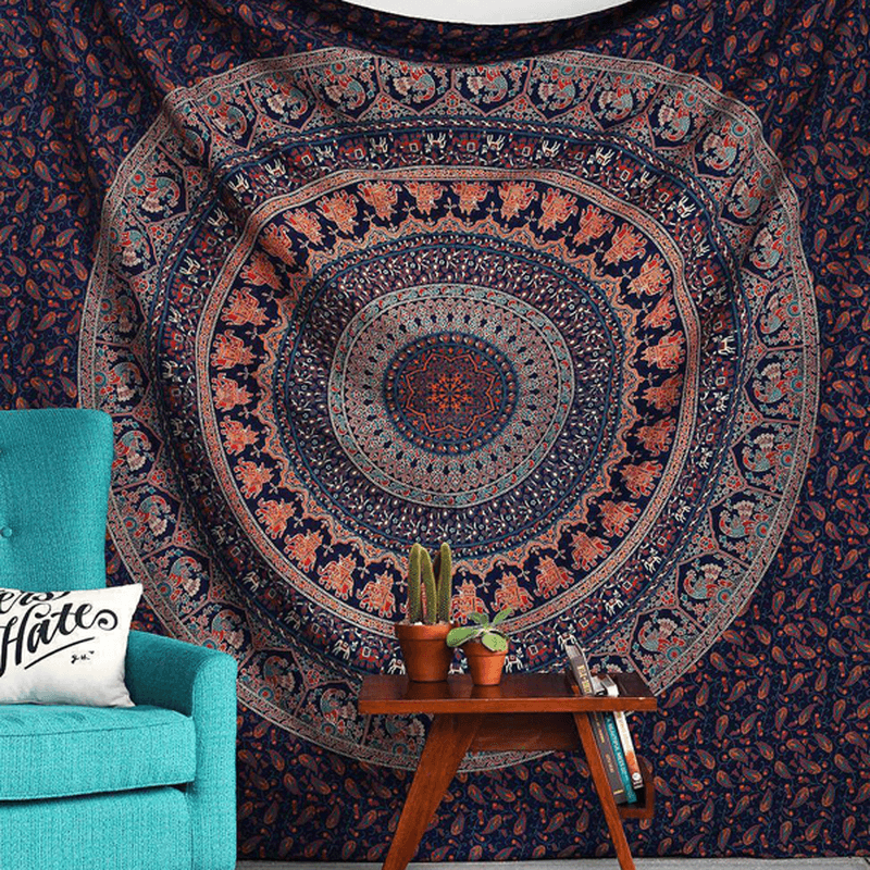 Honana WX-17 150X210Cm Bohemian Style Polyester Fiber Beach Shawl Mandala Rectangle Bed Sheet Tapestry - MRSLM