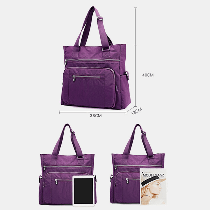 Women Large Capacity Nylon Waterproof Handbag Shoulder Bag for Outdoor Travel - MRSLM