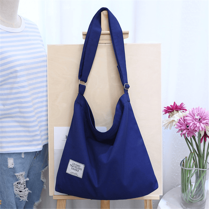 12L Women Large Canvas Handbag Shoulder Bag Tote Ladies Girl School Travel Bag - MRSLM