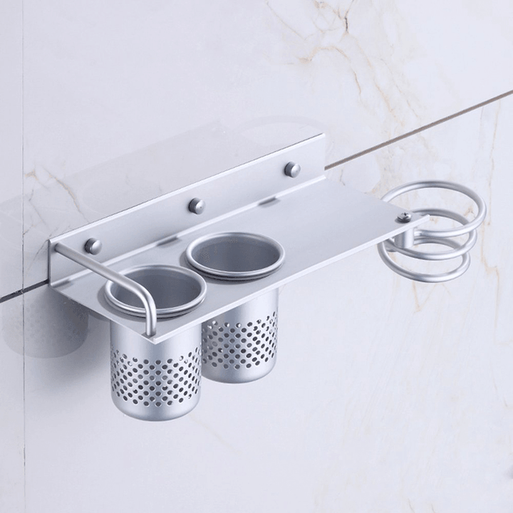 BR-31 Bathroom Wall Mount Hanging Storage Rack with 360 Degree Rotation Towel Holder - MRSLM