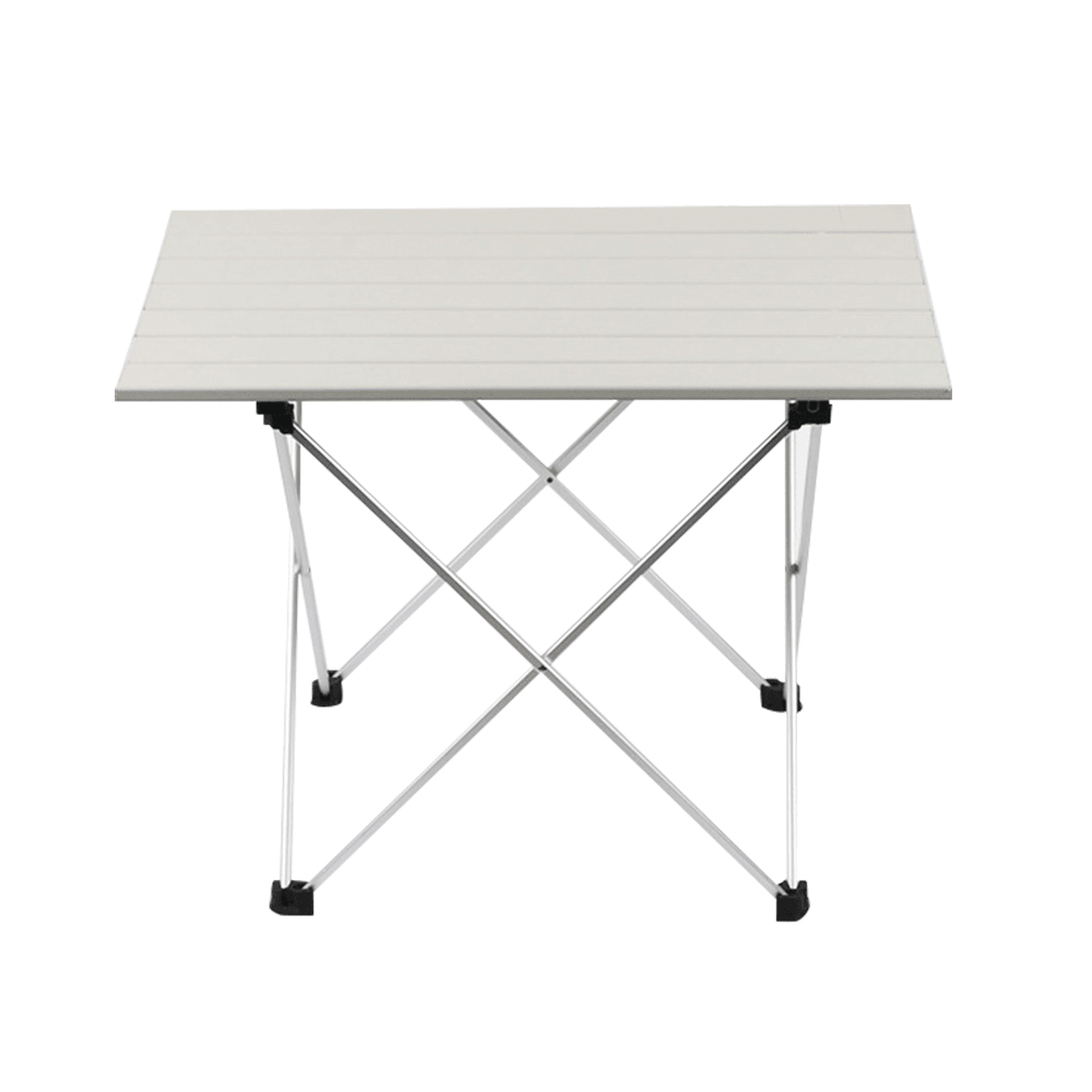 Ultra Light Aluminum Outdoor Folding Table Camping Barbecue Stall Portable Tea Table Stool with Organizer Bag - MRSLM