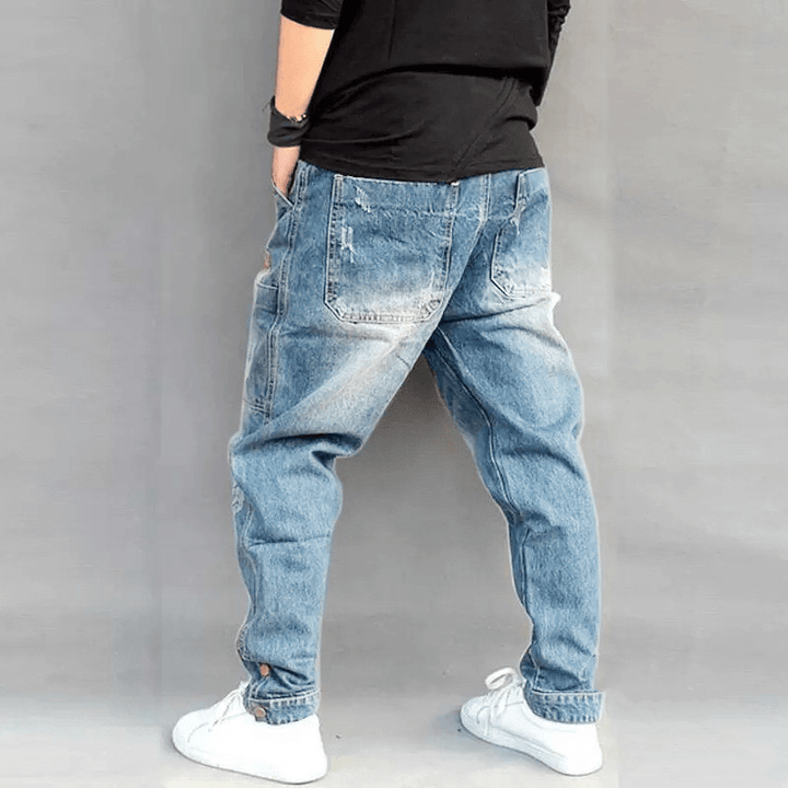 Street Style Denim Harem Pants - MRSLM