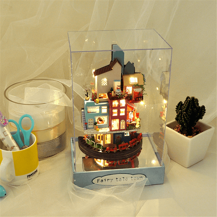 TIANYU TC2 Cloud Town DIY House Cloud House Candy Color Town Art House Creative Gift with Dust Cover - MRSLM