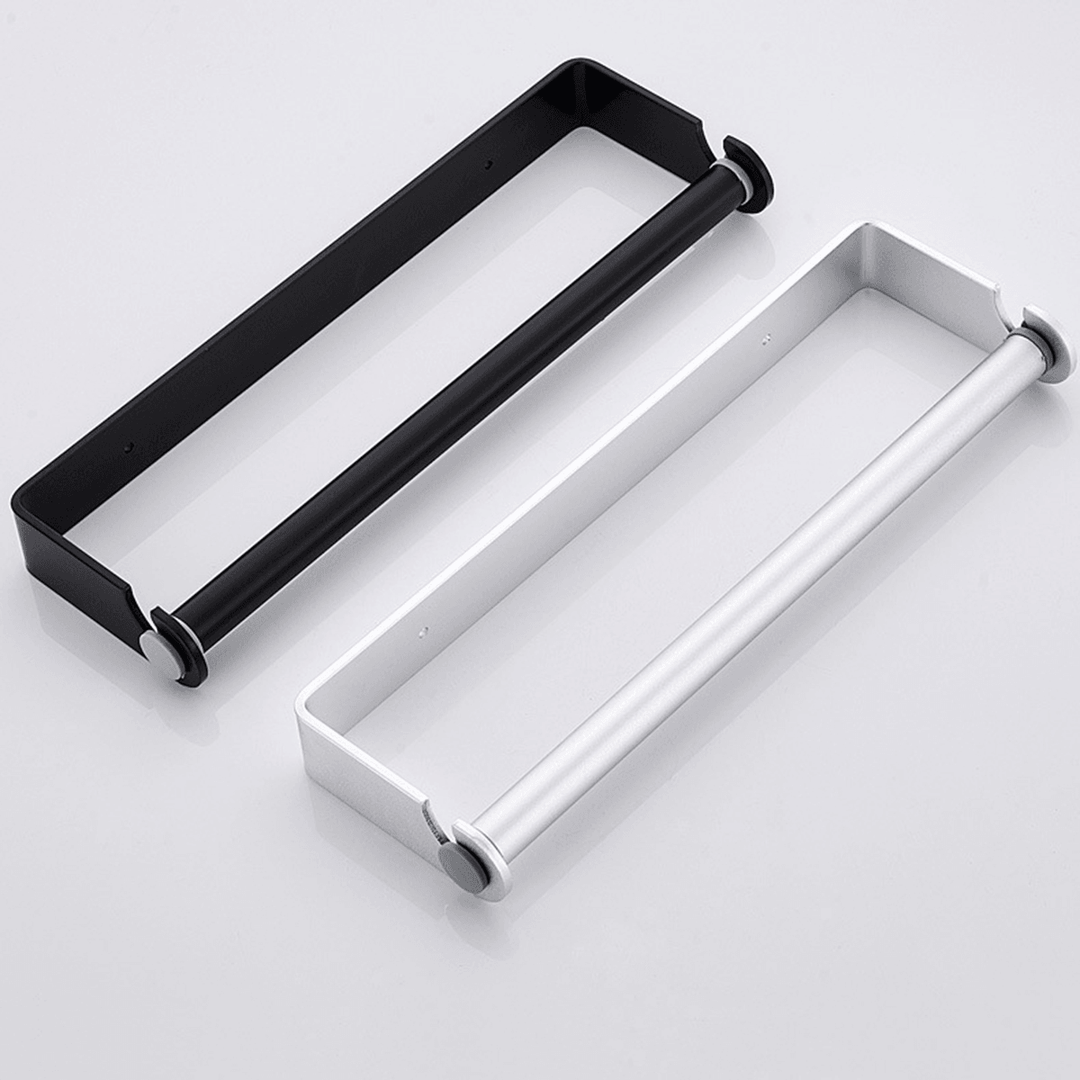 32Cm Kitchen Wall-Mount Paper Towel Holder Aluminum Rack Roll Hanging Stand - MRSLM