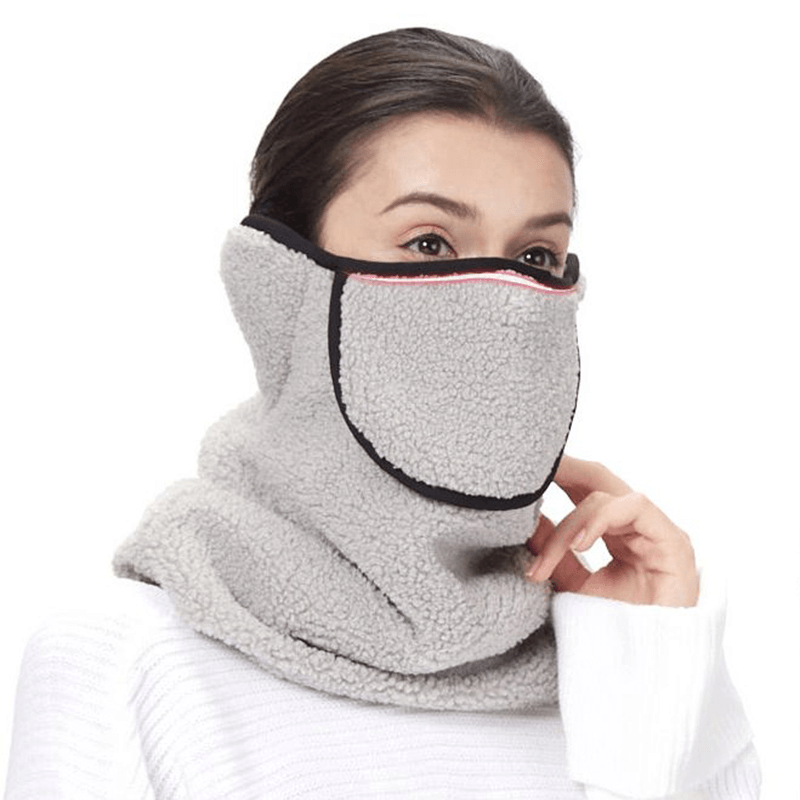 Men Women Winter Warm Cold Dustproof Face Mask Breathable Warm Ears Outdoor Cycling Ski Travel Mouth Face Mask - MRSLM