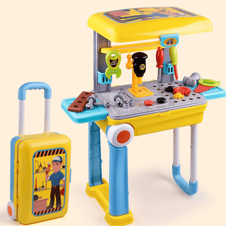 Children'S Play Toys Trolley Box Toy Set Beauty Dress up Tableware Games Kids Gift - MRSLM