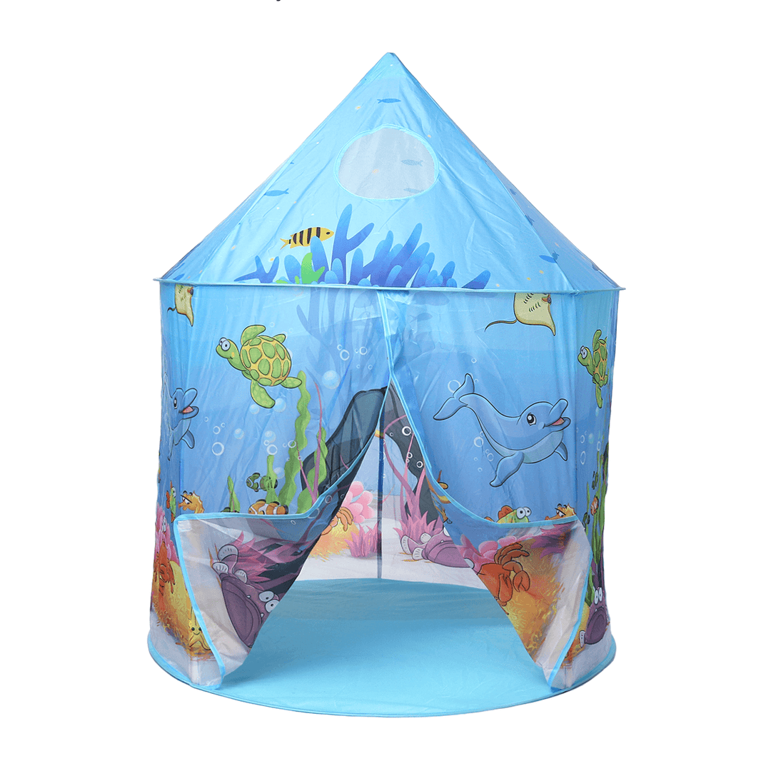 3-In-1 Kids Play Tent Portable Castle Playhouse Play Tunnels Ball Pit Children Game House Gift - MRSLM