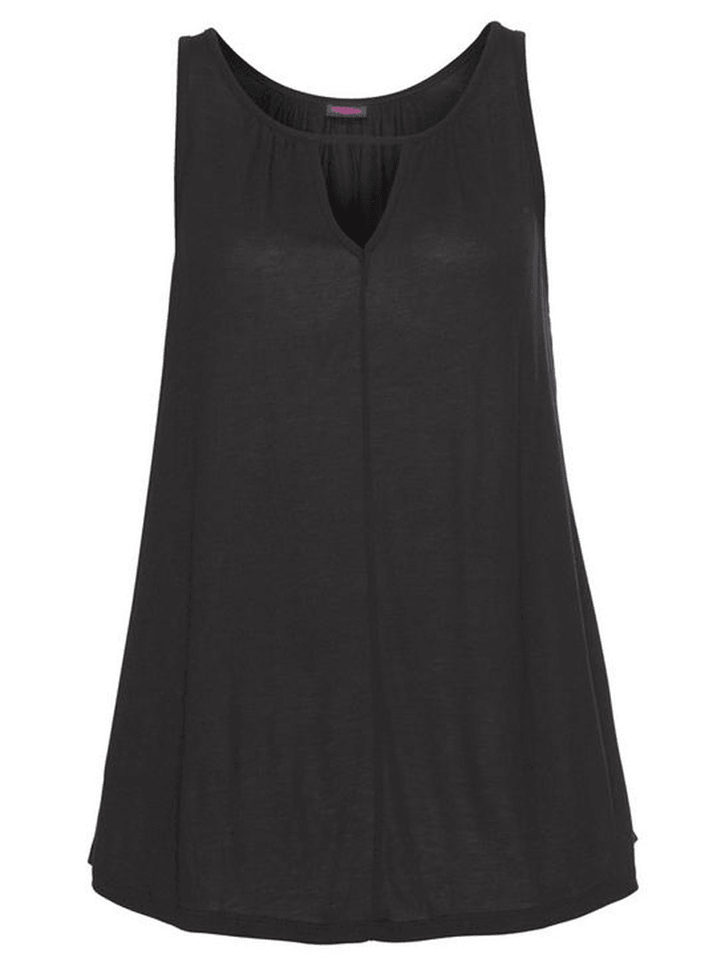 Women Solid Color V-Neck Sleeveless Tank Tops - MRSLM